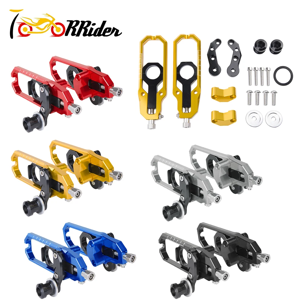 

CNC Axle Block Chain Tensioner Rear Axle Spindle Chain Adjuster with Swingarm Spool for YAMAHA FZ-10 FZ10 MT-10 MT10 R1 R1M R1S