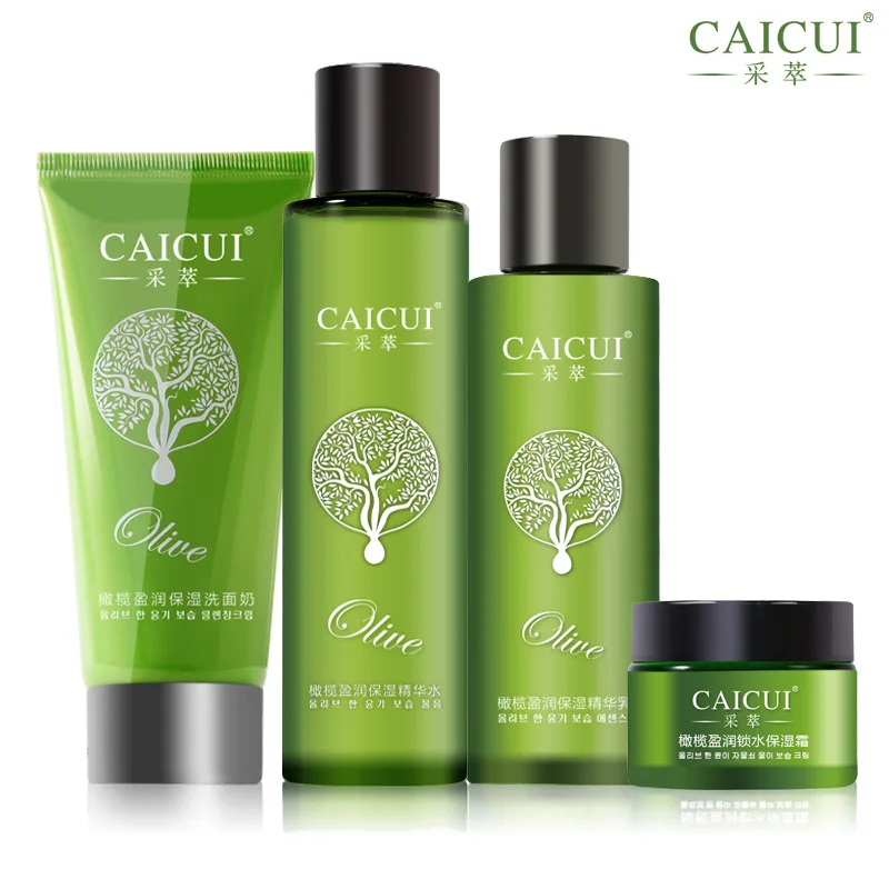 

Caicui Summer Olive Whitening Moisturizing Skin Care Set Moisturizing Cleanser 120g+Lotion 150g+Essence 120g+Moisture Cream 50g