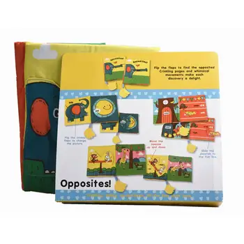 

3D Puzzle Early Education Elephant Teether Book Toy Animal Cloth Book Anti-Shred intelligence Development Reading Book