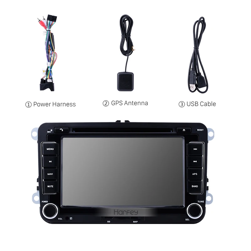Автомагнитола Harfey для Skoda Yeti мультимедийный проигрыватель 2 din с 7 &quotэкраном GPS Superb