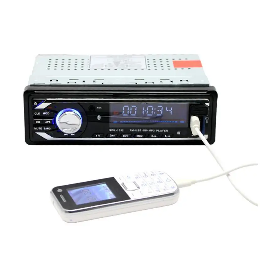 Автомобильный стерео аудио Bluetooth In-Dash FM Aux вход приемник SD USB MP3 радио несколько эквалайзеров выбор сцены jul11