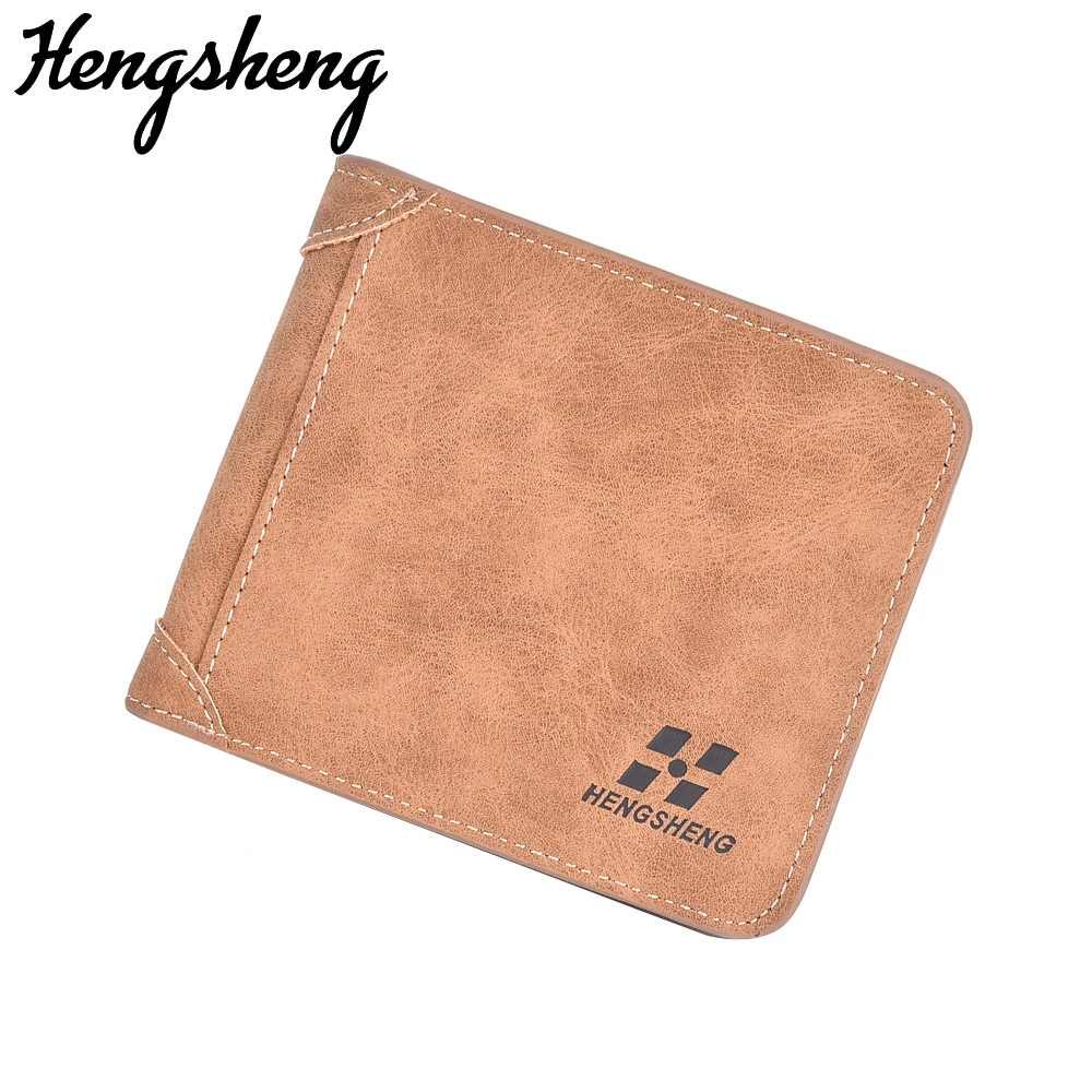 

Men Billfold Wallet Short Wool Scrub Vertical Wallet Youth Multi-Card Holder Notecase Pocketbook Vintage Thri-Fold Bag 1133