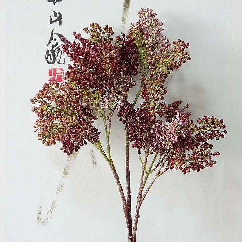 Ветка сорго искусственные ягоды для украшения дома и сада пластиковые искусственные цветы растения Флорес искусственные