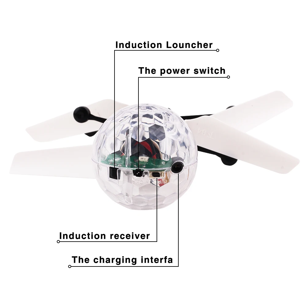 Светящийся светильник VICIVIYA, светящийся светодиодный, магический летающий шар, зондирующий, хрустальный, летающий шар, вертолет, индукционный самолет, игрушки