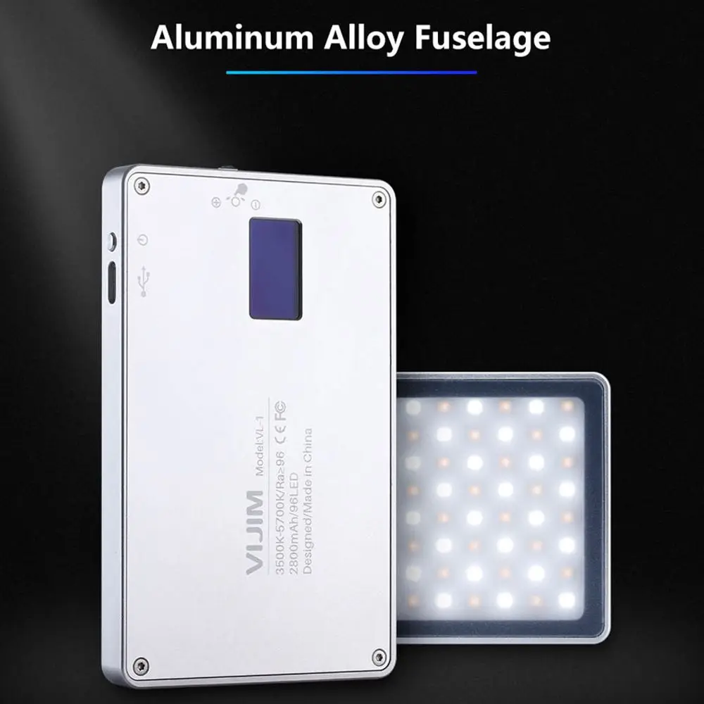 

VIJIM VL-1 Portable Mini Magnetic LED Flash Light Photo Studio Handheld Photography Light with 1/4 Screw for Smartphone Camera