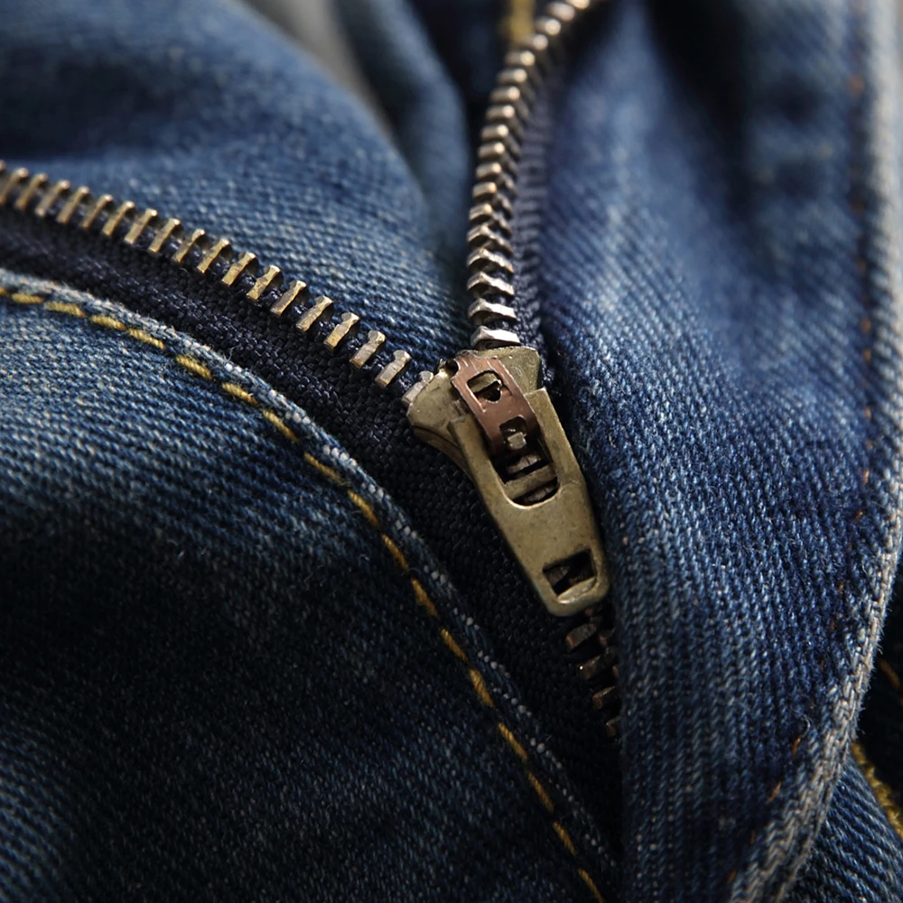 Летние мужские винтажные джинсовые рваные джинсы свободные повседневные Прямые брюки тренд мужские брюки хип хоп Байкер Мото уличная