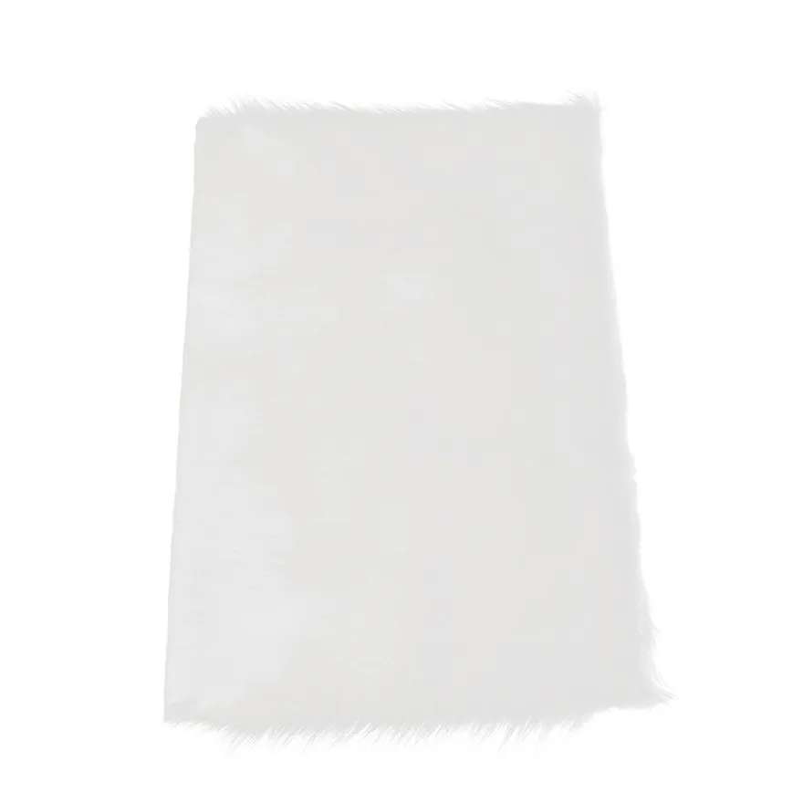S/M/L Размер Прямоугольник овчина пушистый уголок ковер искусственный белый мех ковер мохнатый длинный волос сплошной мат гостиная подушка#1211