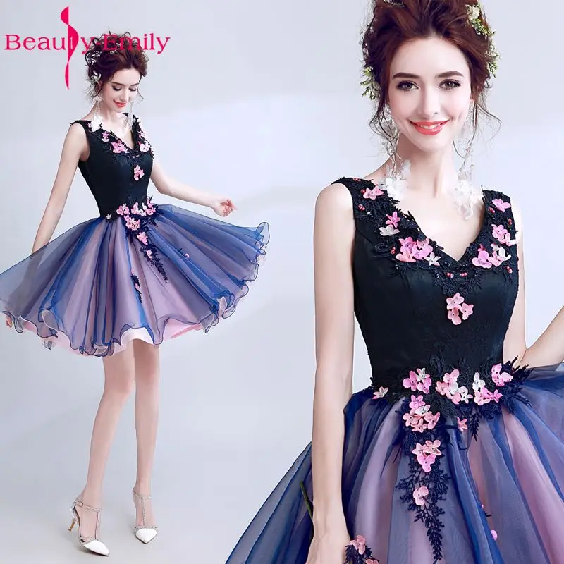 Beauty Emily Blue Pearls Wedding Party Prom Dresses 2020 Girl and Women A-Line Beading Lace Organza Formal Occasion Dresses