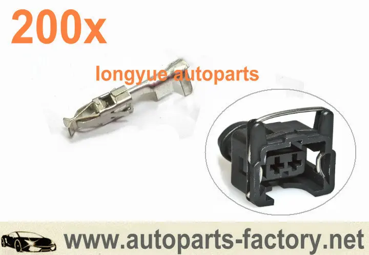 

longyue 200pcs Connector Terminal Pins For JPT (Junior Power Timer) AMP Plugs Ev1 Fuel Injector Connectors