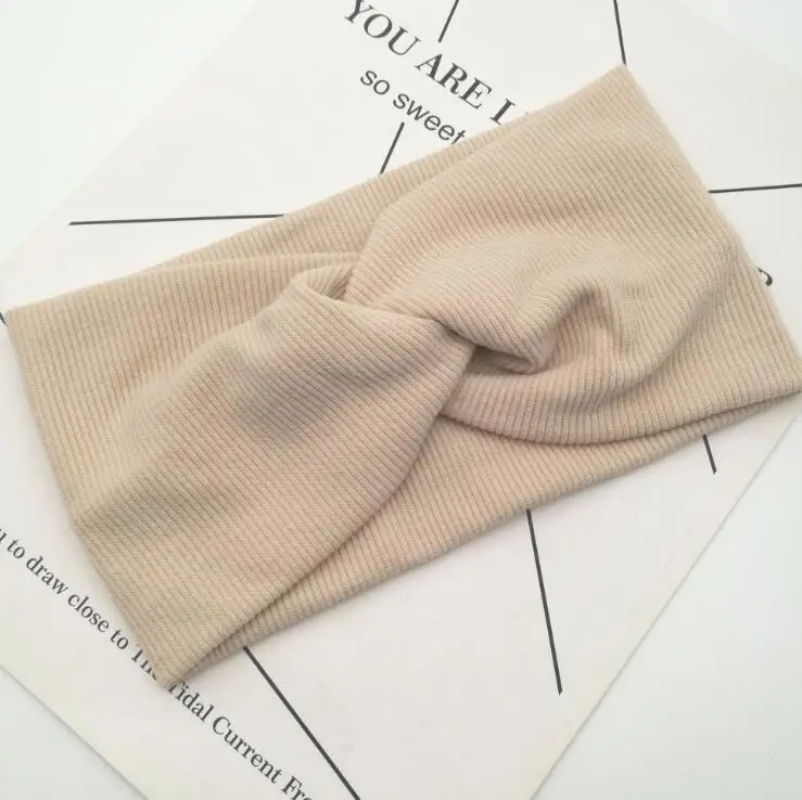 NEW Fashion Women Girls Elastic Hairbands Solid Color Bowknot Headwear Soft Cross Knot Headbands Hair Accessories