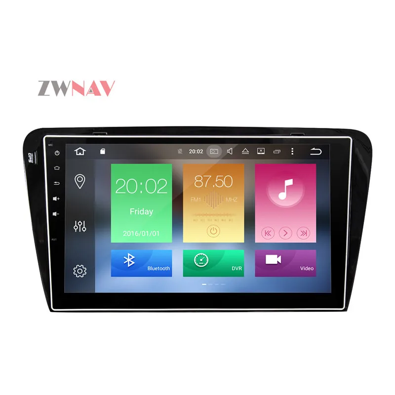 Best Android 8.0 8 Core Car GPS Navigation Auto Radio DVD Player Head Unit For Skoda Octavia 2014 2015 2016 2017 ISP Screen 3