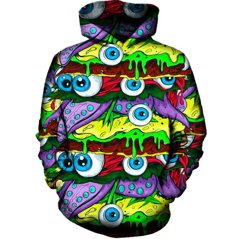 Harajuku стиль забавная Толстовка для мужчин/женщин Psychedelic гипноз шаблон 3D печать