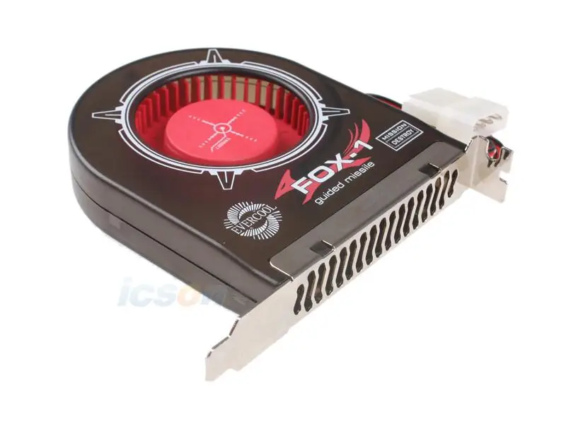 

EVERCOOL FOX-1 PC Computer Chassis Case Heat Sink PCI Cooler Cooling Fan Radiator Blower 2200RPM 2Pin IDE Molex Power