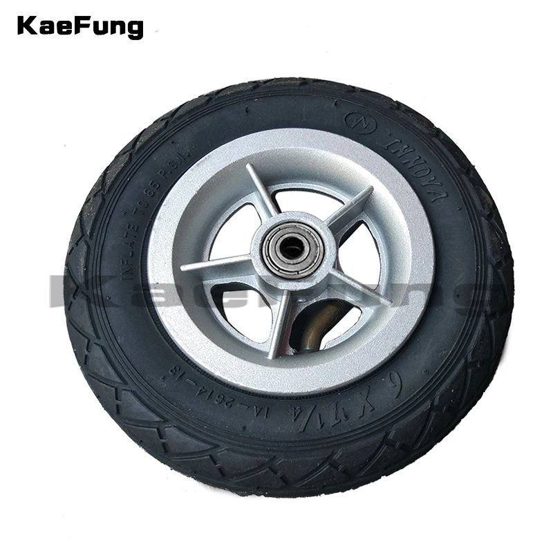 

Motorcycle 6x1 1/4 tyre 150MM Scooter Inflation Wheel Aluminium plastic Hub Inner Tube Electric Scooter 6 Inch Pneumatic Tire