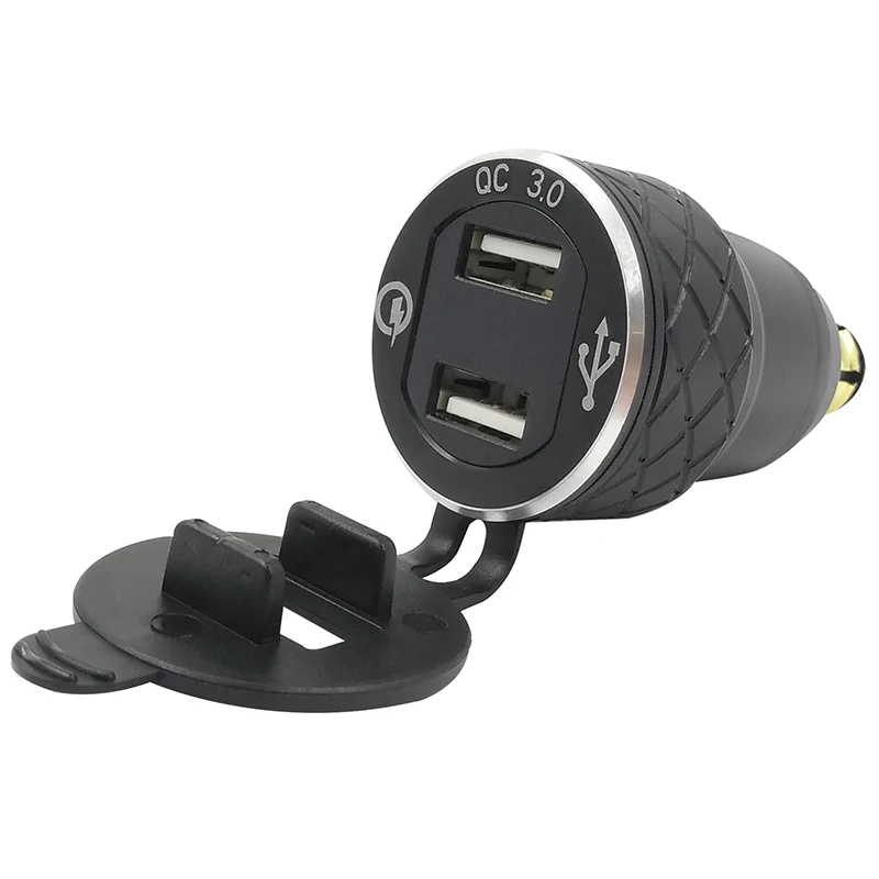Buendeer EU 2 USB порта QC 3 0 мотоциклетный прикуриватель вольтметр розетка адаптер DIN к