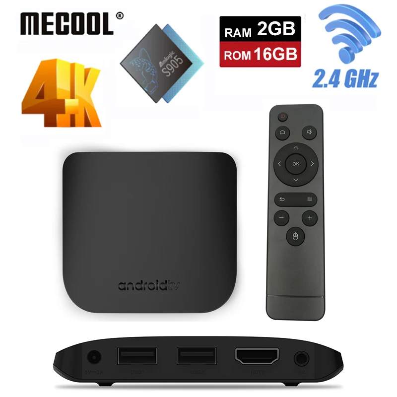 

Original MECOOL TV BOX M8S Plus W Smart 4K HD 2GB 16GB Android 7.1 Movie Netflix Smart TV Media Player 2.4G WIFI OTA Set-top Box