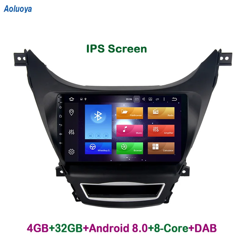 Aoluoya IPS 4 Гб ОЗУ 32 ПЗУ Восьмиядерный Android 8 0 автомобильный dvd плеер для Hyundai Elantra 2012 2013