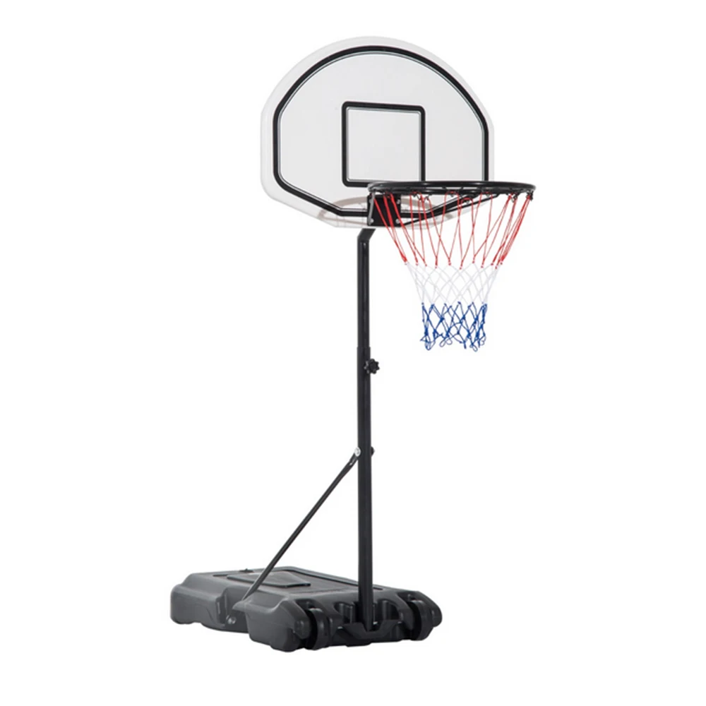 

Backboard Adjustable Pool Basketball Hoop System Stand Kid Poolside Swimming Water Maxium Applicable Ball Model 7# White Black