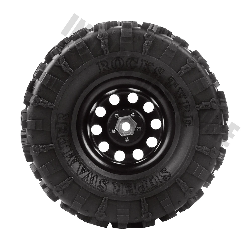 4 шт. металлические 2," Beadlock обод и резиновые колеса шины для 1/10 RC Рок Гусеничный осевой SCX10 RR10 90053 AX10 Wraith 90056 90045 YETI
