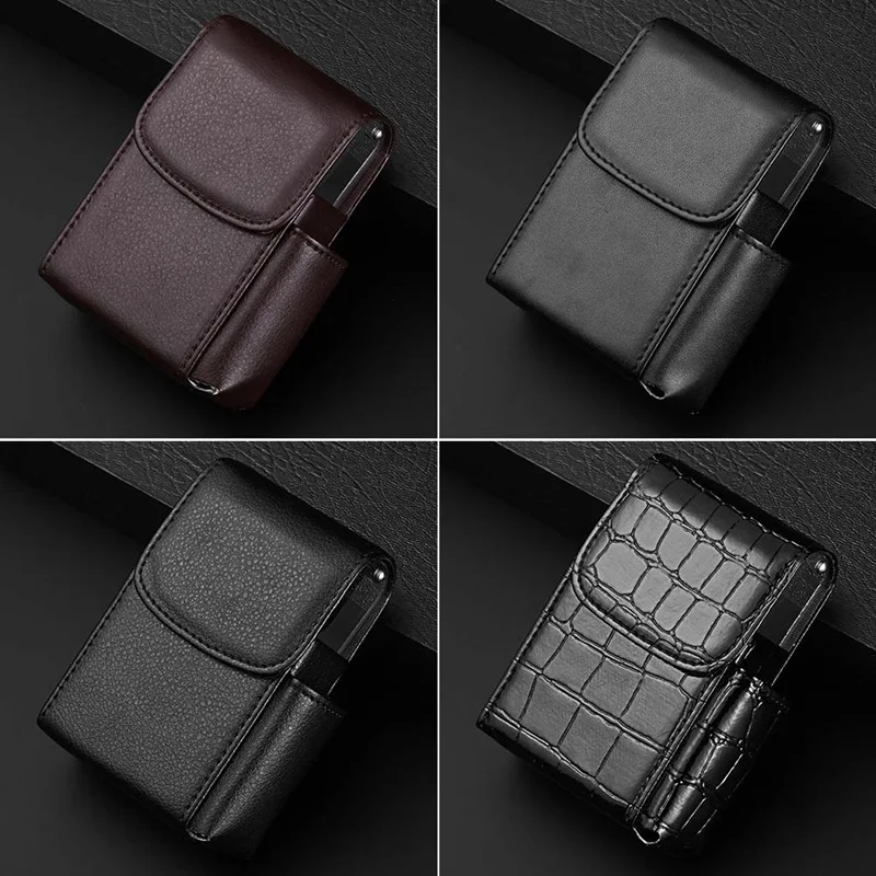 Portable Cigarette Case Smoke Holder Storage Box Container PU Leather Wallet Creative and Best Gift for Father Friend and Lover