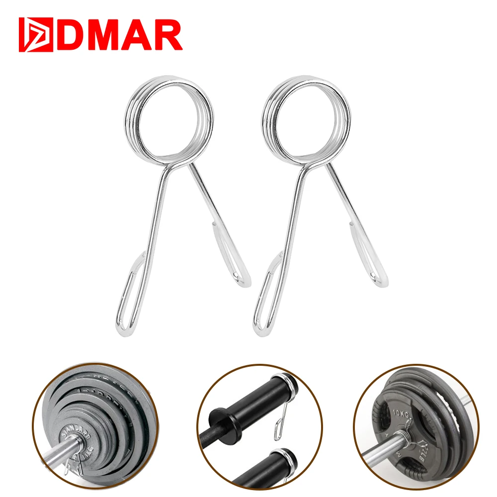 DMAR 2 قطعة القياسية الحديد الربيع كليب طوق 5 سنتيمتر الوزن رفع الاثقال شريط نجوم النادي الأهلي أجهزة لياقة بدنية ملحقات صالات التدريب