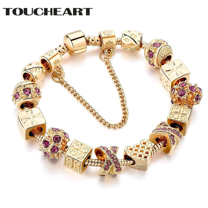 

TOUCHEART Gold Custom love & jesus Bracelet & Bangles Charms For Women Luxury Brand Jewelry Making christian Bracelets SBR170012