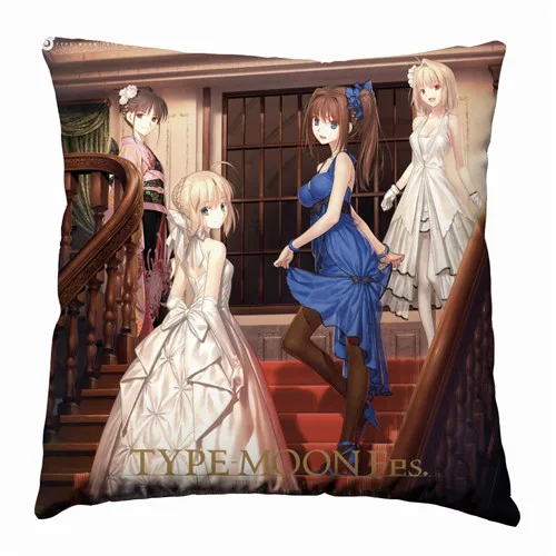 Аниме Манга Fate Saber 40x40 см Наволочка Чехол сиденье постельные принадлежности Подушка 009 - Цвет: Розовый