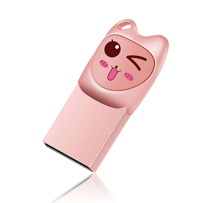 

Personalizado Metal Cartoon 64GB Pendrives 32GB 8GB 16GB Pen Drive USB Stick Memory Disk For Couple Birthday Gift