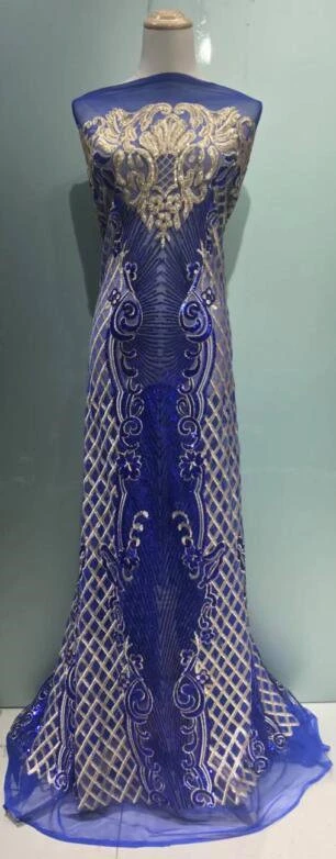 

Top sale Sequins French net lace latest soft African french tulle mesh nice style Guipure lace fabric 5yards/lot Nigerian