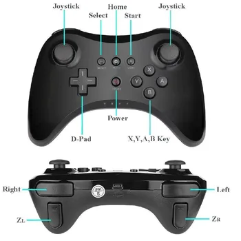 

NEW Classic U Pro Gamepad Bluetooth Wireless Remote Controller Dual Analog USB Gaming Joystick For Nintendo Wii For U Pro Game