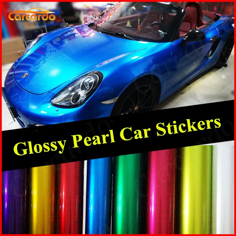 

Super Cool 1.52M X 50CM Glossy Pearl Vinyl Film High Light Candy Aurora Film