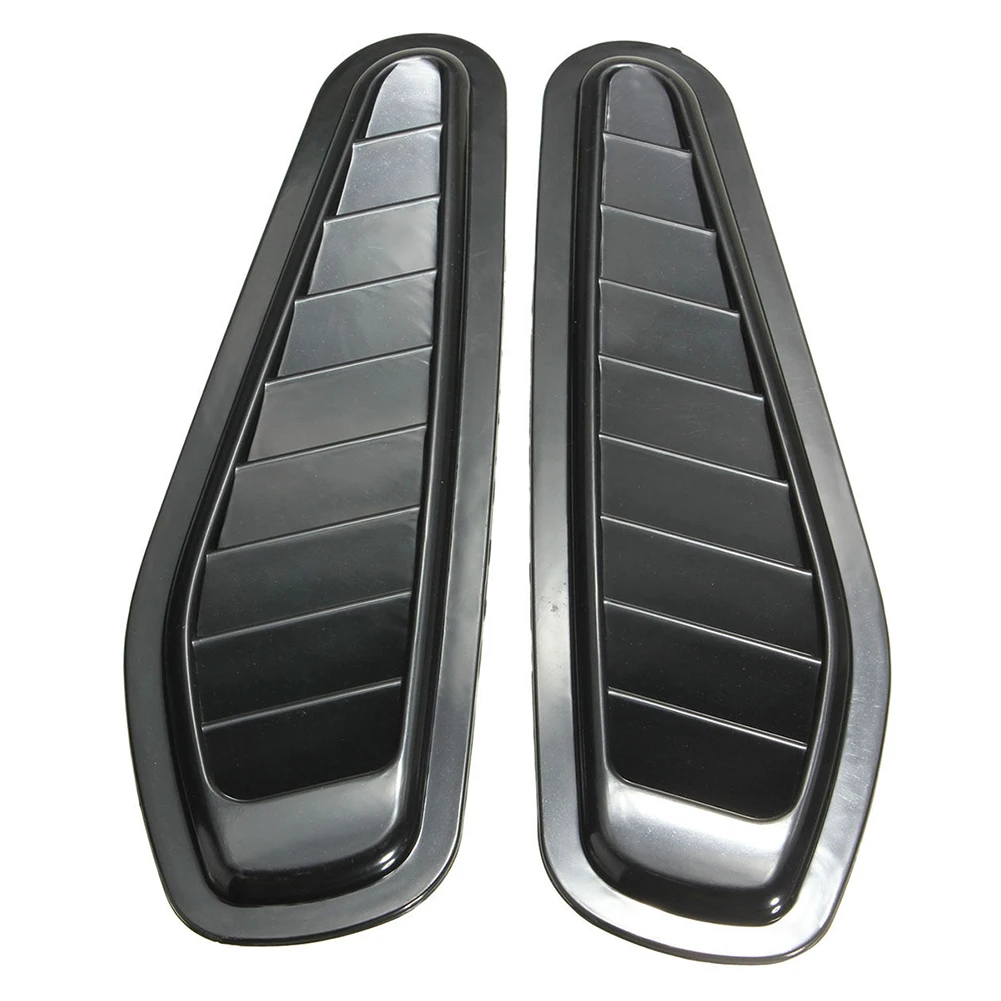 AUTO 2 x Car Auto Decorative Air Flow Intake Scoop Turbo Vent