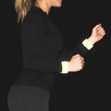 2 шт./пара высокая видимость светоотражающие полосы Напульсники эластичные ботильоны запястья руки для ригель Велоспорт Бег Спорт на открытом воздухе