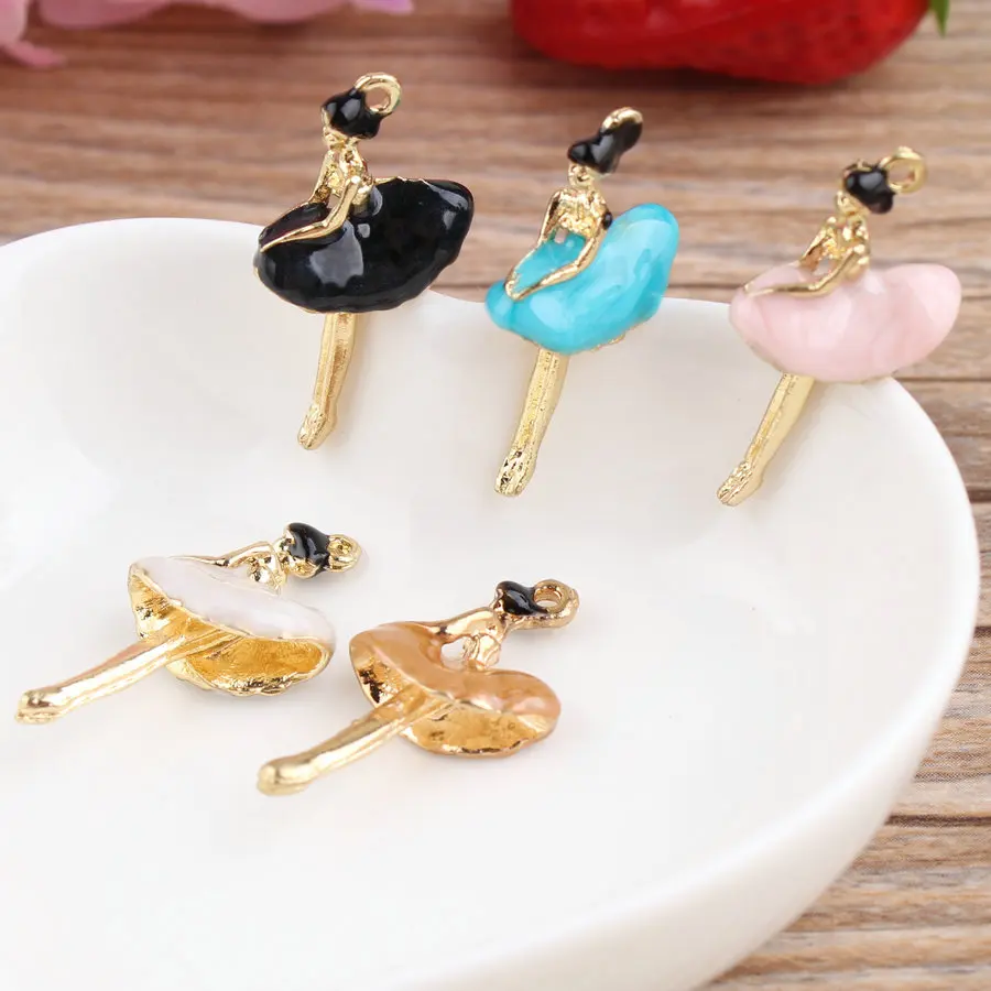 New Arrival Trendy Dancing Girl Jewelry DIY Charms Wholesale 15*29MM