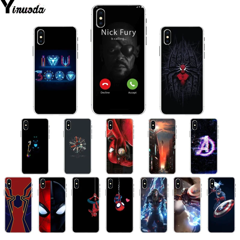 Yinuoda MARVEL Человек-паук Железный человек супер капитан Новое поступление чехол для