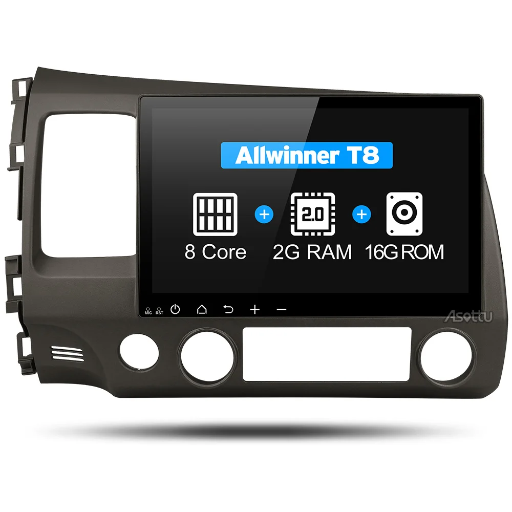 Asottu 2 г android 8,1 автомобиль dvd gps плеер для honda civic 2006-2011 автомобилей Радио Видео плеер gps-навигация автомобиля стерео 2 din dvd - Цвет: without camera