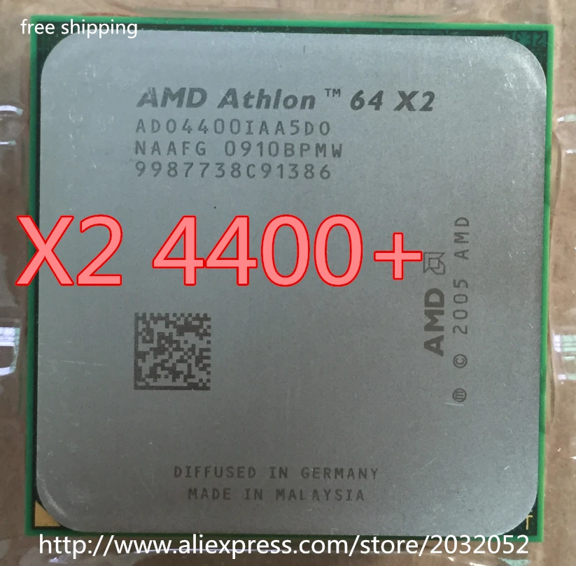 

AMD Athlon 64 X2 4400+ CPU Processor (2.3Ghz/ 1M /1000GHz) Socket am2