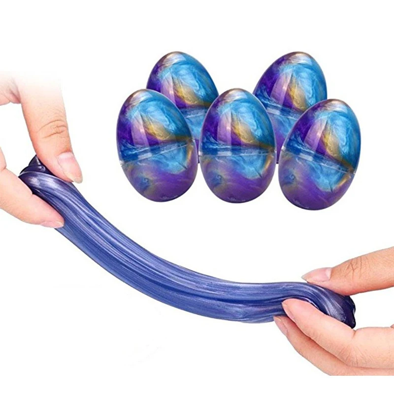 

2018 DIY Polymer Clay Egg Colorful Soft Slime Putty Scented Stress Relief playdough Toy Early Learning Educational Toys