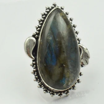 

Labradorite Ring Silver Overlay over Copper , Size: 7, R2596