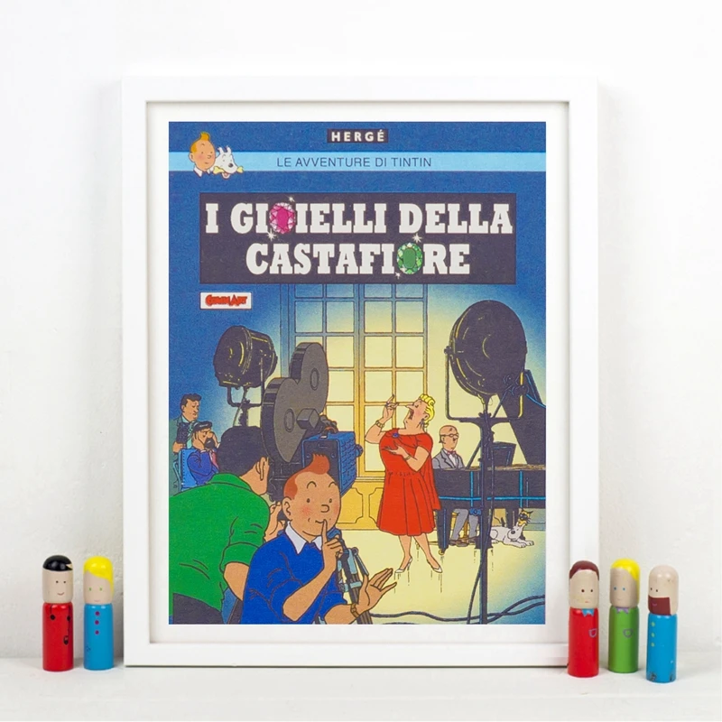 Tintin Cover Book Poster Kids Room Decor