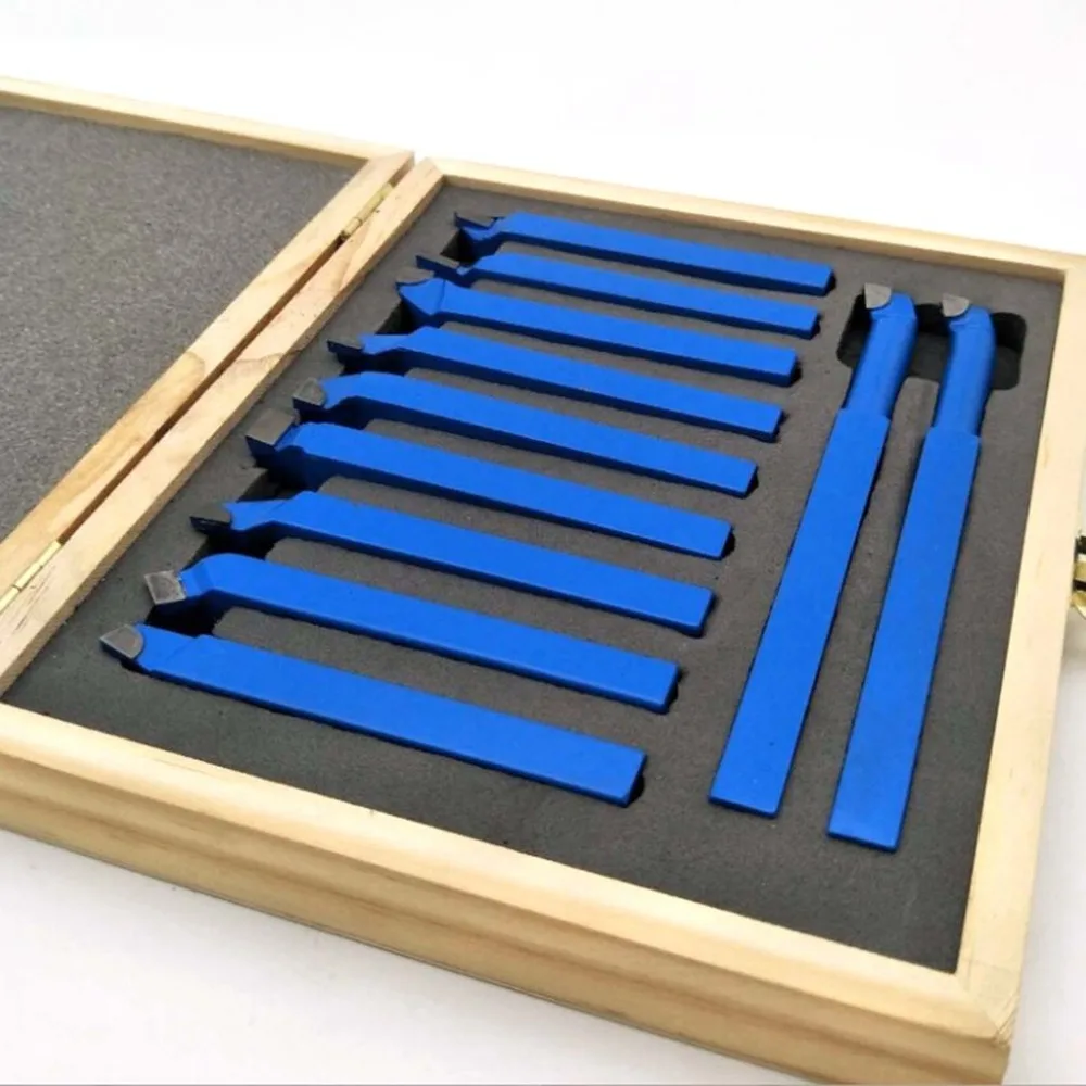 

11pcs Carbide Tip Tipped Cutter Tool Bit Cutting Set For Metal Lathe Tooling Welding Type Lathe Bits Tungsten Carbide Tips new