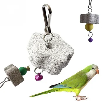 

2019 new arrival Parrot Mouth Grinding Blah Stone Bird Toy Molar Stone Cage Toys Parakeet Cockatiel Budgie Products