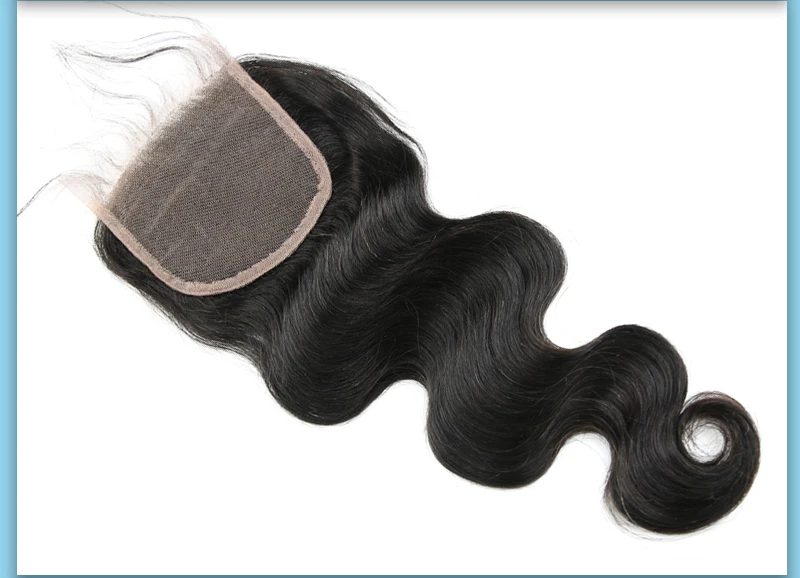 Grade 7A peruvian virgin hair with closure 8-30 inch unprocessed virgin peruvian hair with closure natural color body wave hair (4)