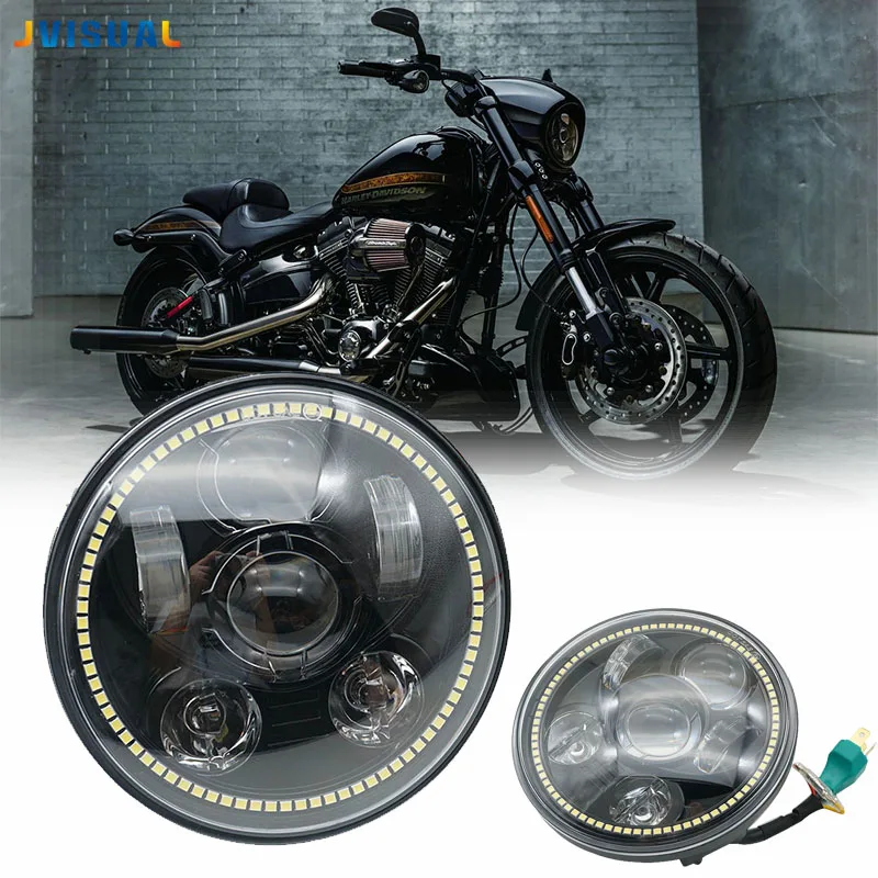 

5 3/4 5.75" LED Motorcycle Headlight Daymaker For Harley Sportster 1200 XL1200L Custom XL1200C 883 XL883 883L Black/Chrome