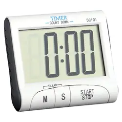 ЖК-дисплей Кухня отсчет цифровой таймер обратного отсчета часы будильник (белый)