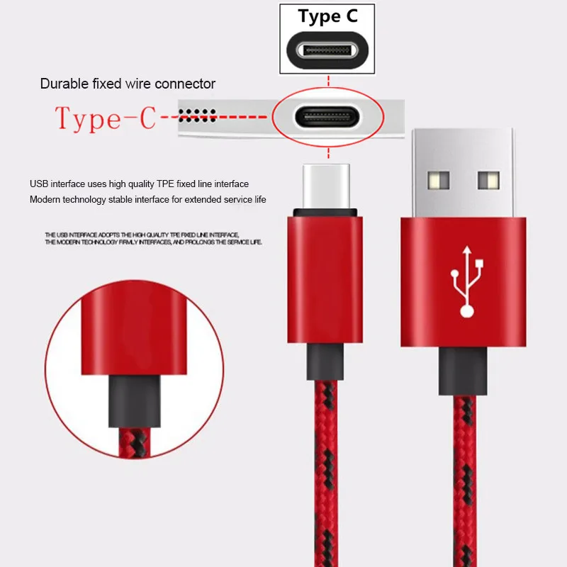USB кабель для быстрой зарядки типа C для samsung Galaxy A30 A50 A70 A7 A5 A3 S10 S9 для huawei P20 Lite mate 20 Pro 10 9
