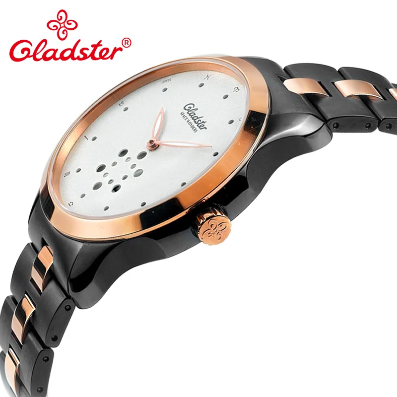 Gladster роскошные японские MIYOTA 1L45 кварцевые мужские часы Супер Светящиеся стрелки мужские наручные часы водонепроницаемые мужские часы из нержавеющей стали