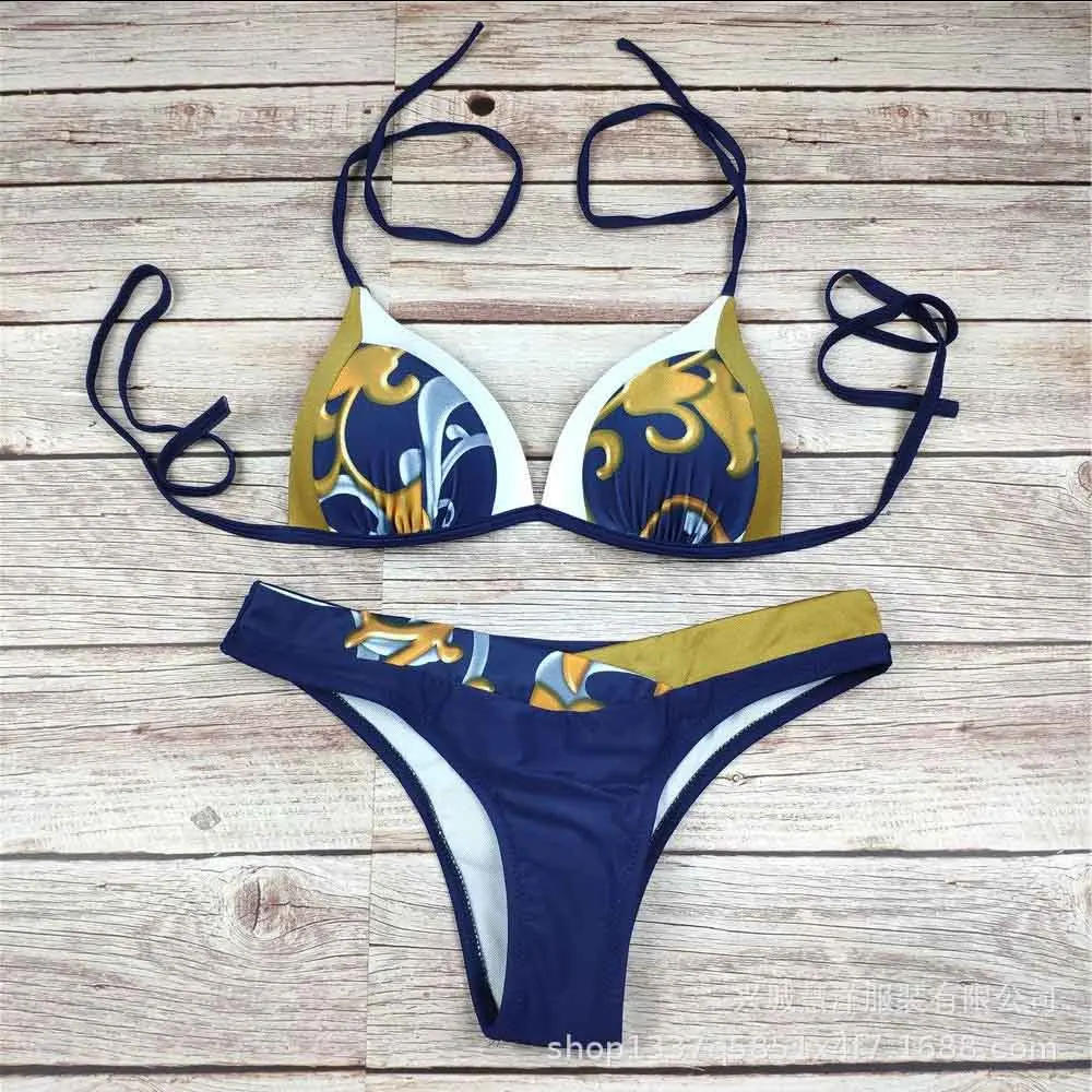 Snake Print Patchwork Women Bikini Set Retro Exotic Female Bikinis Tropical Flounce Swimwear String Swimsuit 17 Color Size XXL 6