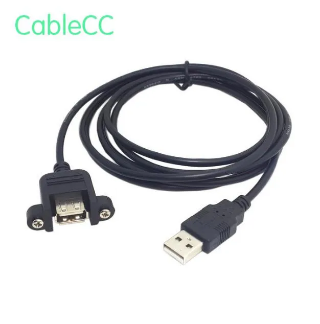 

USB 2.0 male to female extension Cable USB 2.0Type A male to female Extension Cable with screw Panel Mount holes 20cm 50cm 1M 3M