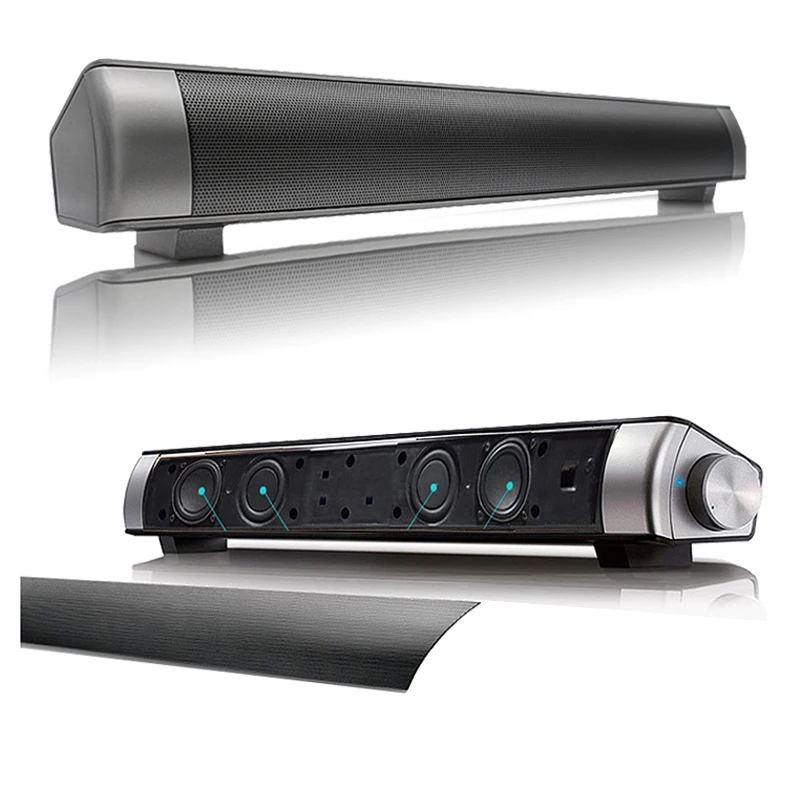 Portable Stereo Super Bass Sound Bar Bluetooth Speaker Wireless Subwoofer Computer PC TV Speakers Soundbar bluetooth Receive цена Portable Stereo Super Bass Sound Bar Bluetooth Speaker Wireless Subwoofer Computer PC TV Speakers Soundbar bluetooth Receive цены онлайн